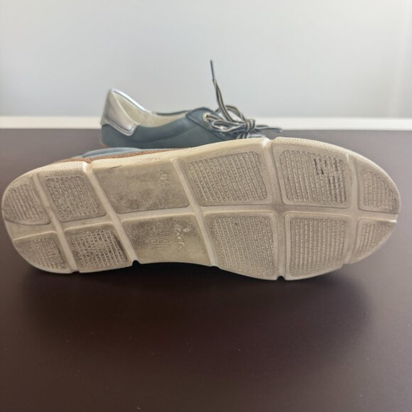 Ara Women’s Renata HighSoft Sneaker – Blue Leather, Size 5.5 - Picture 3 of 5